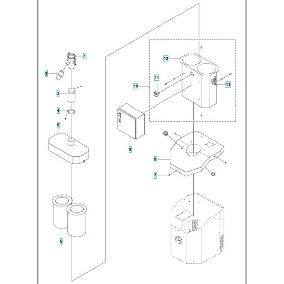 Cover Assy for T8600 Husqvarna Dust Extractor