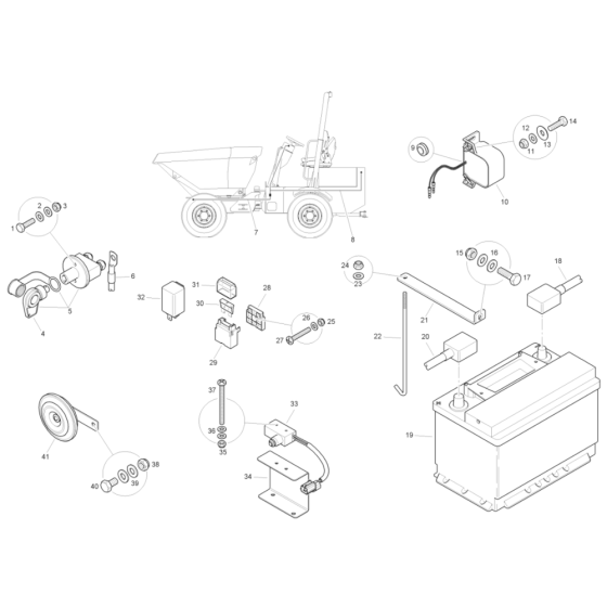 Electrics for Benford Terex Mecalac TA3 Dumper