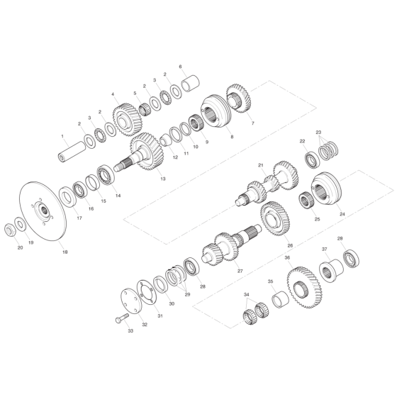 Gearbox Internal Components for Benford Terex Mecalac TA9 Dumper