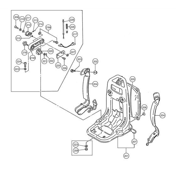 Frame Assembly for Tanaka TBL4600 Blower