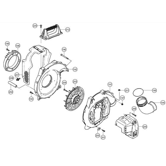 Fan, Housing for Tanaka TBL7800 Blower