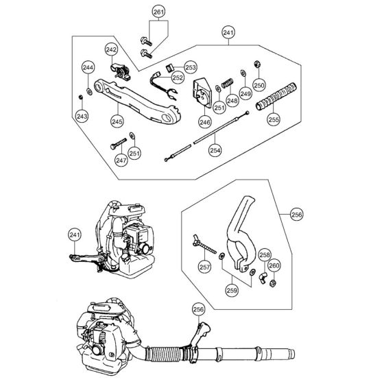 Control Handle for Tanaka TBL7800 Blower