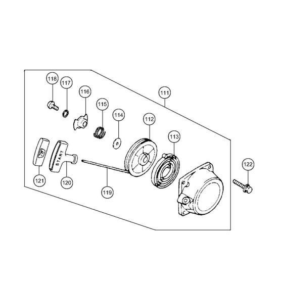 Recoil Starter for Tanaka TBL7800R Blower