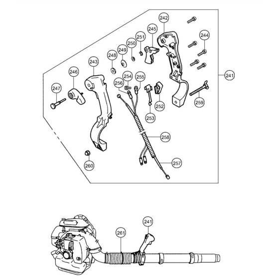 Control Handle for Tanaka TBL7800R Blower