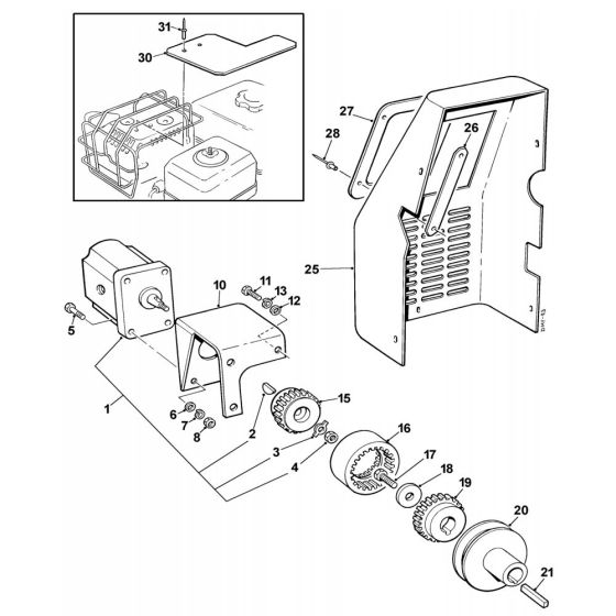 Pump and Coupling Assembly for Winget TD500 Dumpers