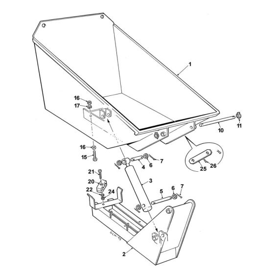 Skip, Mounting Frame Assembly for Winget TD500HL Dumper