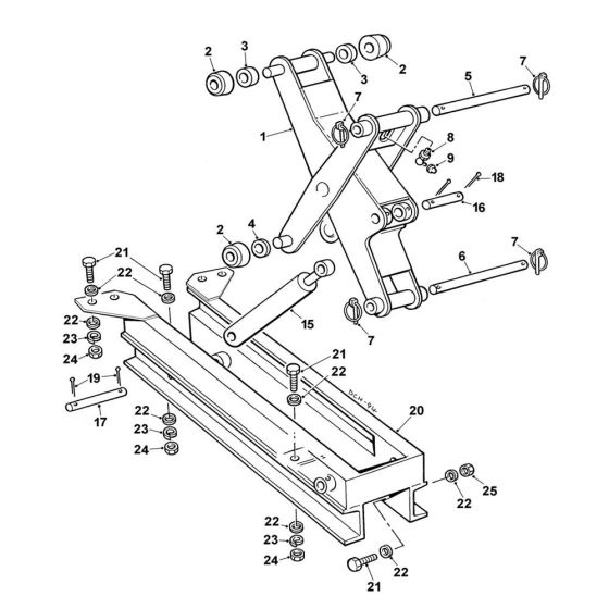 Scissor, Chassis Assembly for Winget TD500HL Dumper