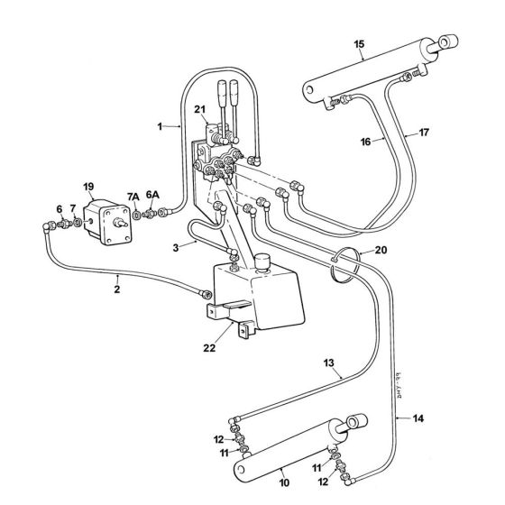 Hydraulic Circuit Assembly for Winget TD500HL Dumper