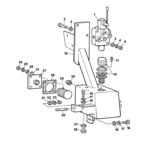 Tank, Control Valve Assembly for Winget TD650 Dumper