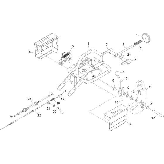 Controls (Up To 01181) Assembly for Belle TDX 650 A Vibrating Roller