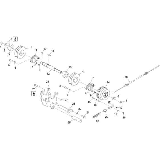 Layshaft Assembly for Belle TDX 650 A Vibrating Roller