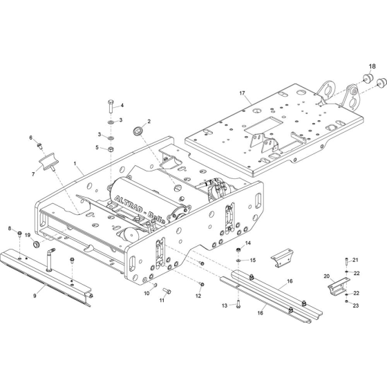 Chassis Assembly for Belle TDX 650 Twin Drum Roller Vibrating Roller