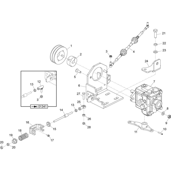 Pump Assembly for Belle TDX 650 Twin Drum Roller Vibrating Roller