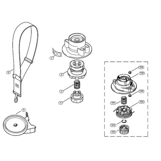 Trimmer Head Assembly  for Stihl/ Viking TE 1000  Electric Grass Trimmers