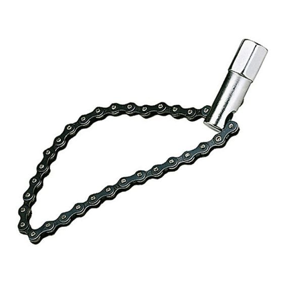 9120 Oil Filter Wrench chain strap 120mm Cap 1/2in Drive by Teng - 9120