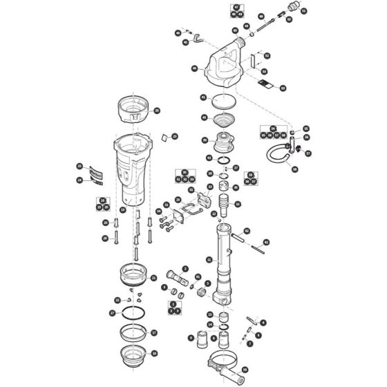 Main Assembly for Atlas Copco TEX 09 PE Handheld Pneumatic Hammers