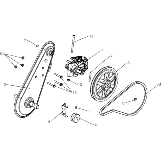 Transmission Assembly for Husqvarna TF 225 Cultivator/Tiller