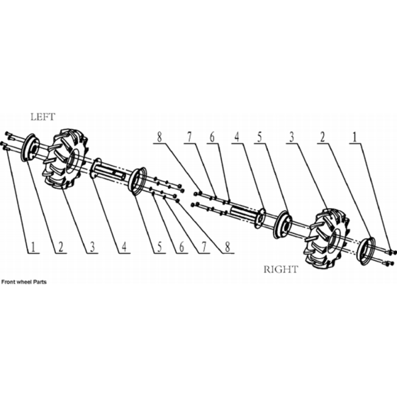 Wheels & Tires Assembly for Husqvarna TF 230 Cultivator/Tiller