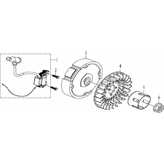 Ignition System Assembly for Husqvarna TF 230 Cultivator/Tiller