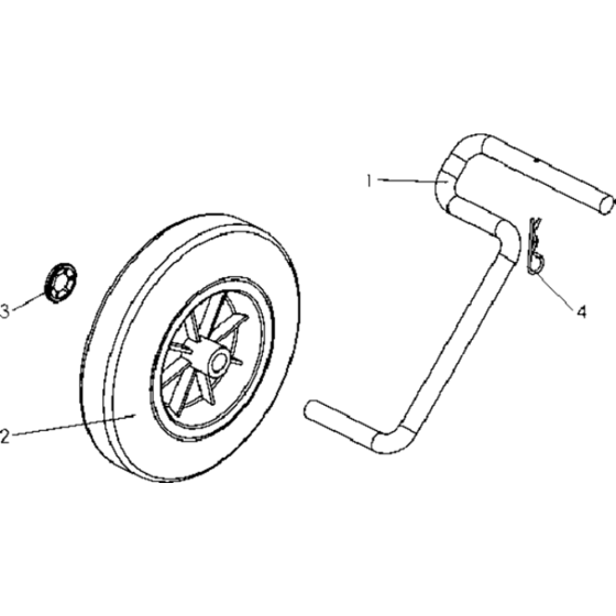 Wheels & Tires Assembly for Husqvarna TF 325 Cultivator/Tiller