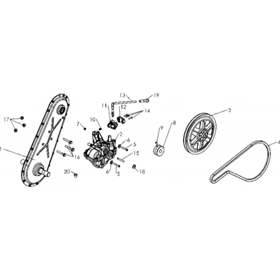 Transmission Assembly for Husqvarna TF 335 Cultivator/Tiller