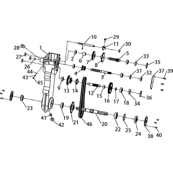 Gearbox Assembly for Husqvarna TF 338 Cultivator/Tiller