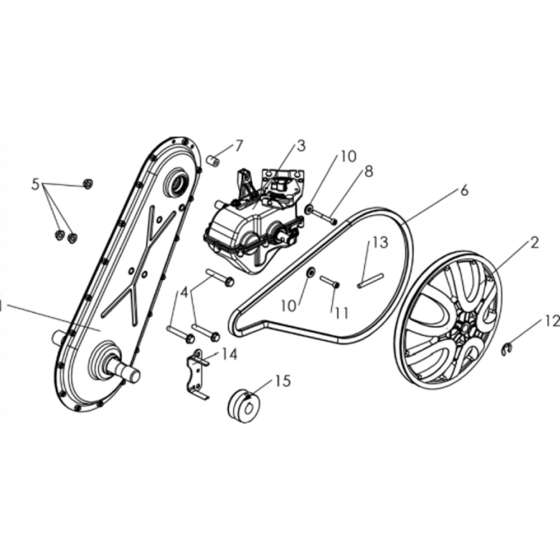 Transmission Assembly for Husqvarna TF 435 Cultivator/Tiller