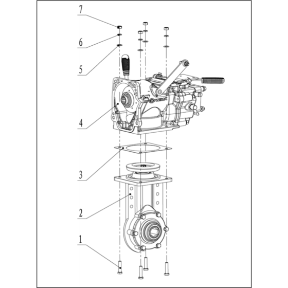 Transmission Assembly for Husqvarna TF 545D Cultivator/Tiller