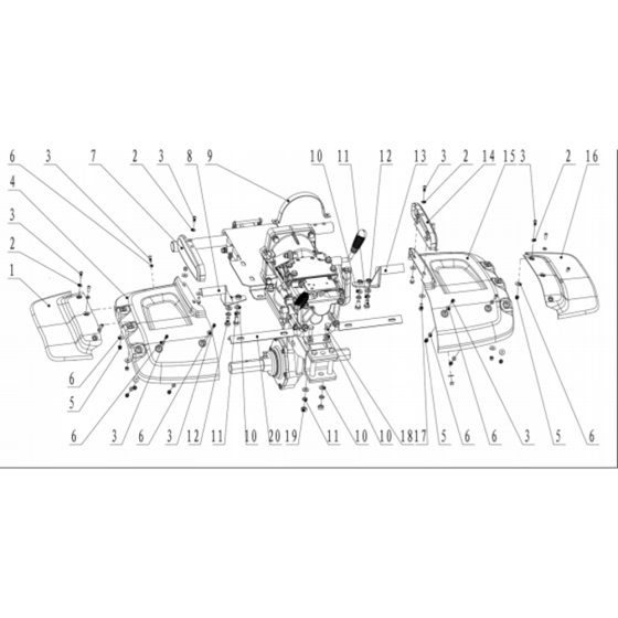 Tine Shield Assembly for Husqvarna TF 545D Cultivator/Tiller