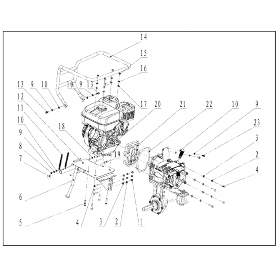 Engine Assembly for Husqvarna TF 545P Cultivator/Tiller