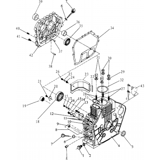 Cylinder Assembly for Husqvarna TF544 Cultivator/Tiller