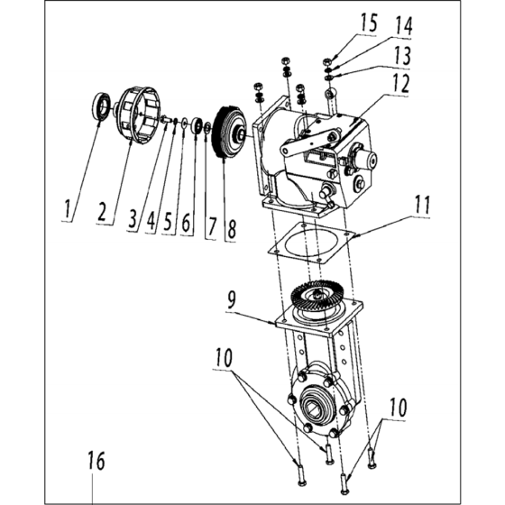 Transmission Assembly for Husqvarna TF544 Cultivator/Tiller