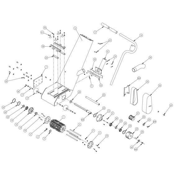 Main Assembly for Trelawny TFP200 Floor Scarifier