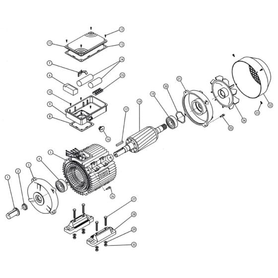 Motor Assembly for Trelawny TFP200 Floor Scarifier