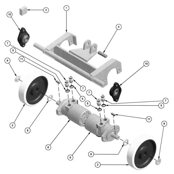 Under Carriage Assembly for Trelawny TFP320 Floor Scarifier