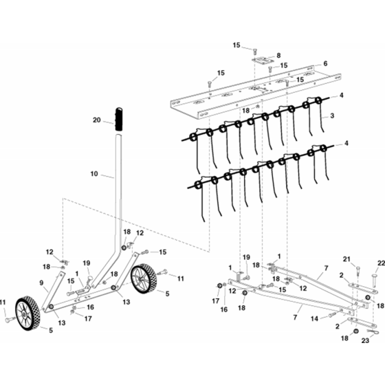 Product Complete Assembly for Husqvarna TINE DE-THATCHER Cultivator/Tiller