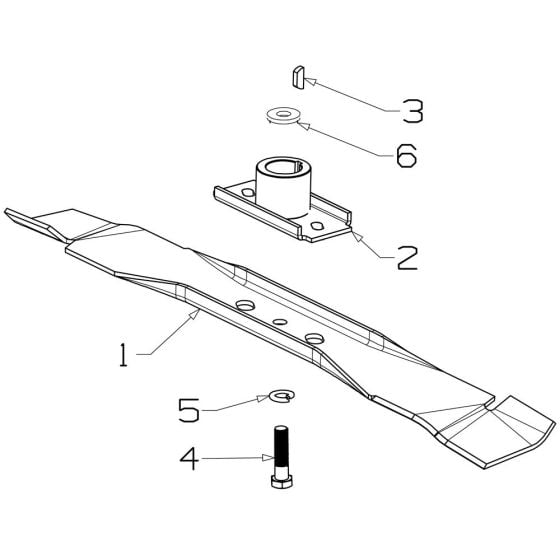 Blade (540mm) Assembly for Morrison Titan (2015 Jan 464824) Power Drive Mower