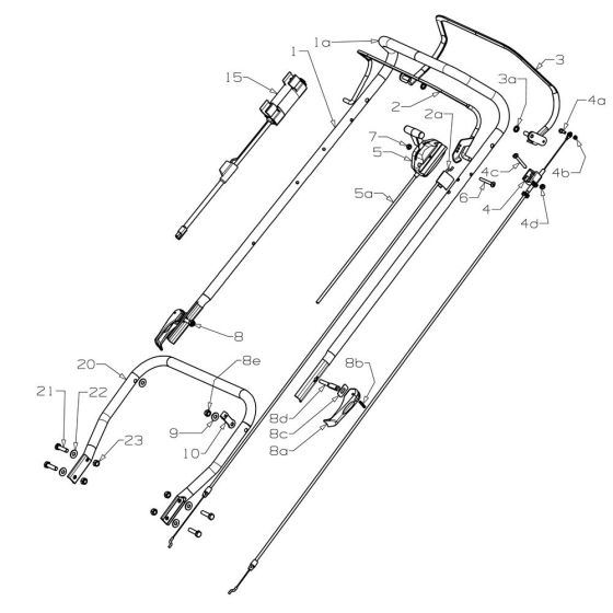 Handle Assembly for Morrison Titan IS (2022 Jan 465921) Power Drive Mower