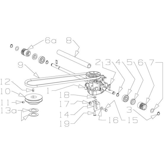 Gearbox Assembly for Morrison Titan IS (2022 Jan 465921) Power Drive Mower