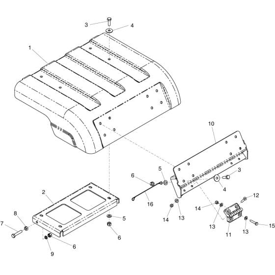 Top Cover Assembly for Altrad Belle RPC55 Reversible Plate