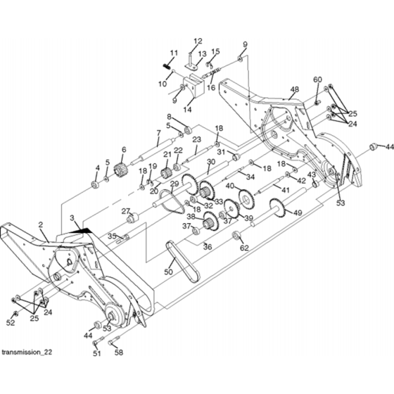 Transmission Assembly for Husqvarna TR 430 Cultivator/Tiller