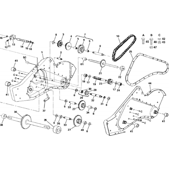 Transmission Assembly for Husqvarna TR 530 Cultivator/Tiller