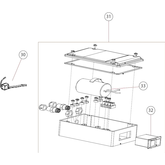 Electric Box Assembly for Norton Clipper TR201E Tile Saw