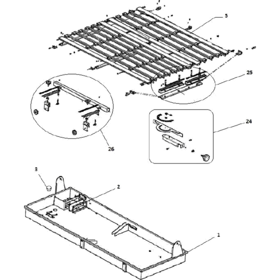 Table Assembly for Norton Clipper TR230GS Tile Saw