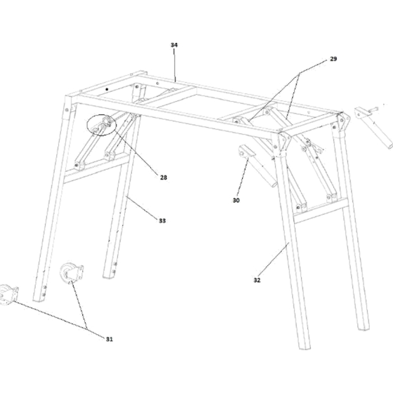 Feet Assembly for Norton Clipper TR230GS Tile Saw