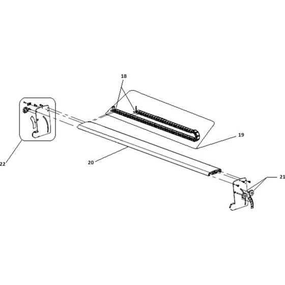 Guiding Rail Assembly for Norton Clipper TR231GL Tile Saw