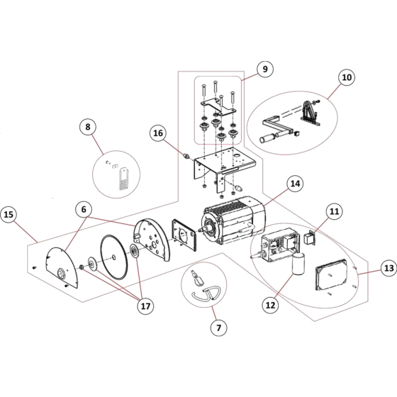 Cutting Head Assembly for Norton Clipper TR232L Tile Saw