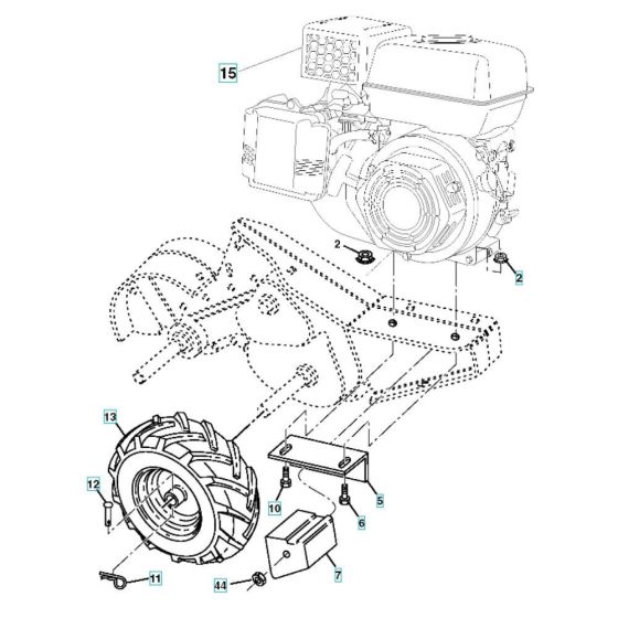 Mainframe (Right) Assembly for Husqvarna TR 317C Cultivator/Tiller