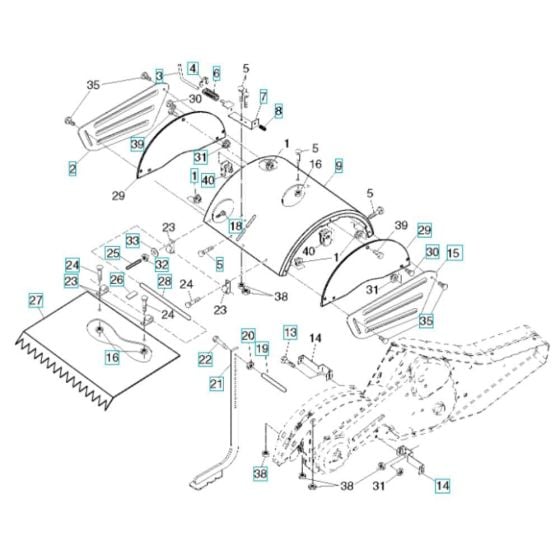 Shield Assembly for Husqvarna TR 317C Cultivator/Tiller