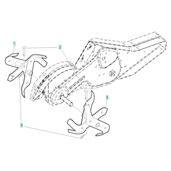 Tine Assembly for Husqvarna TR 317C Cultivator/Tiller